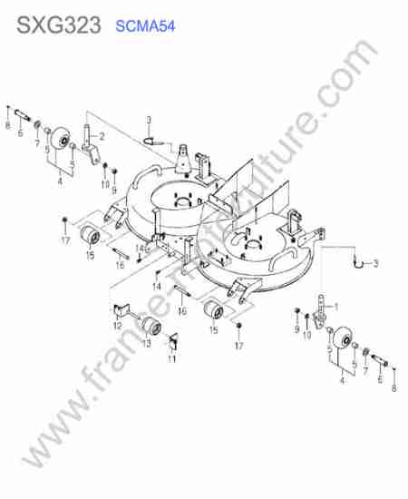 ISEKI - SXG323 : Scma54 - roues