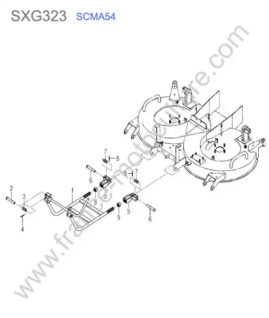 Scma54 - fixation avant ISEKI SXG323