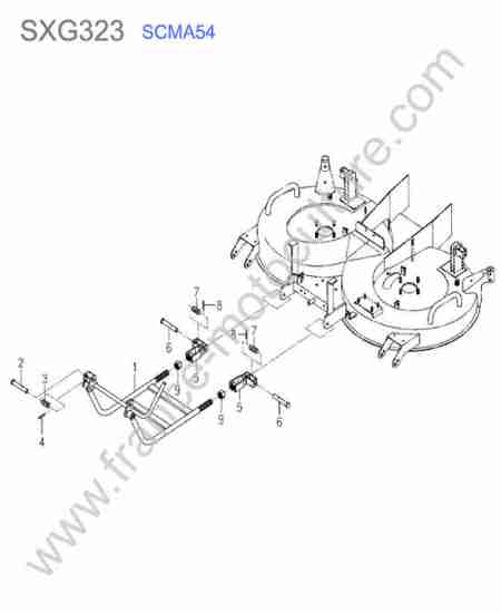 ISEKI - SXG323 : Scma54 - fixation avant