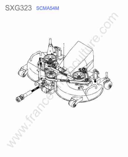 ISEKI - SXG323 : Scma54m - courroie
