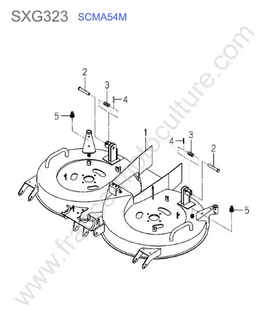 Scma54m - fixations arriere ISEKI SXG323