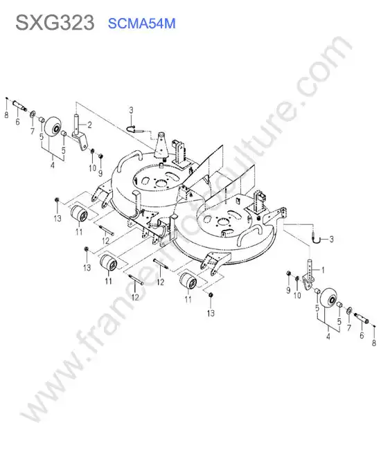 Scma54m - roues ISEKI SXG323