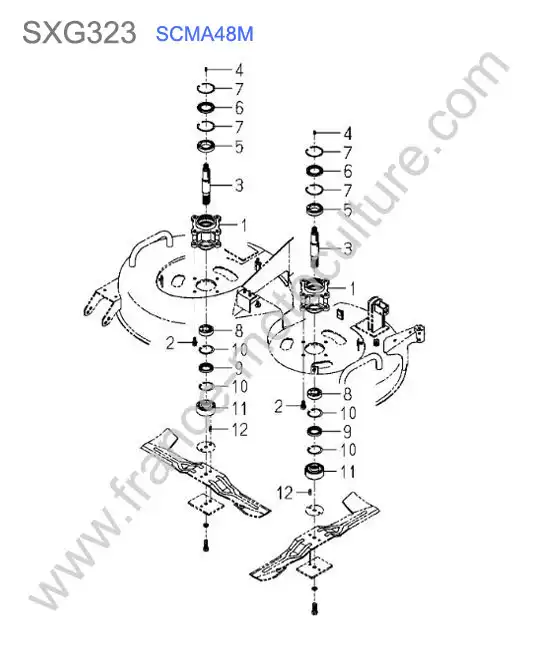 Scma48m - arbres lames  ISEKI SXG323