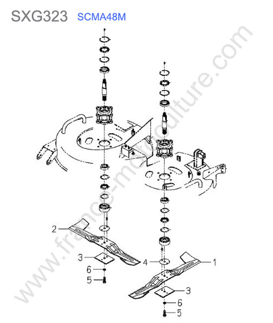 Scma48m - lames ISEKI SXG323
