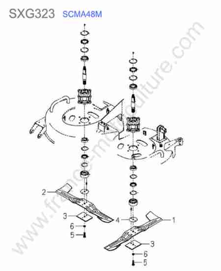 ISEKI - SXG323 : Scma48m - lames