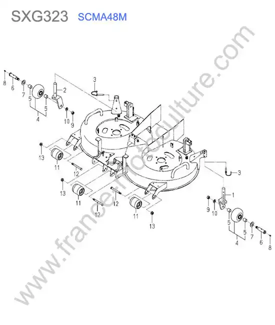 Scma48m - roues ISEKI SXG323