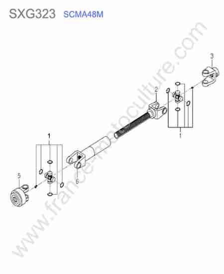 ISEKI - SXG323 : Scma48m - cardan details