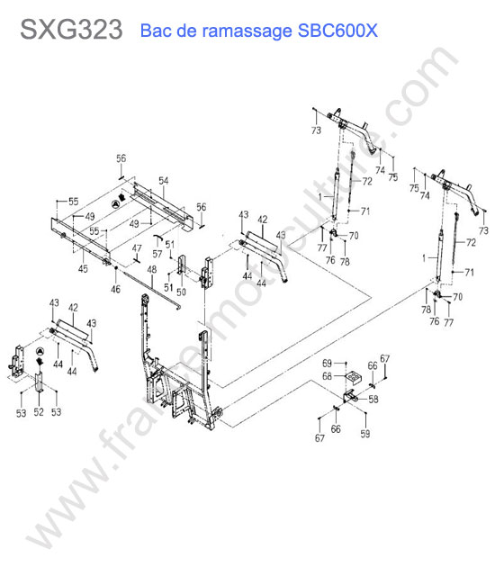 Sbc600x - relevage bac ISEKI SXG323