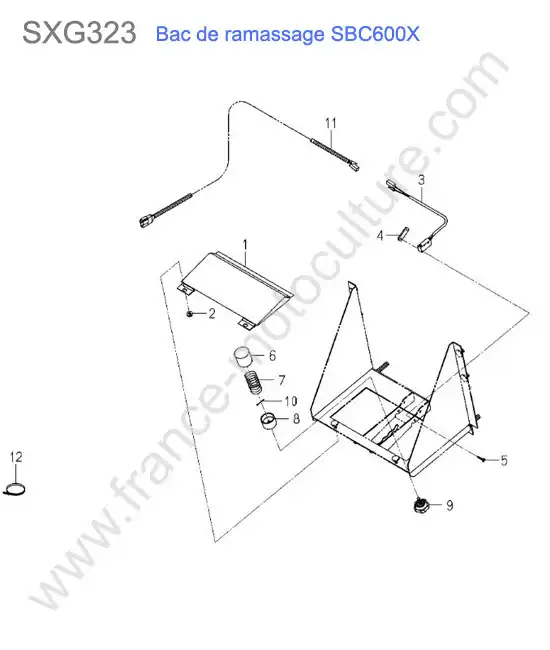 Sbc600x - electricite bac ISEKI SXG323