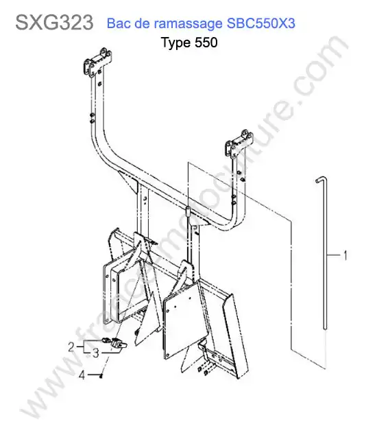 Sbc550x3-levier bac (550) ISEKI SXG323