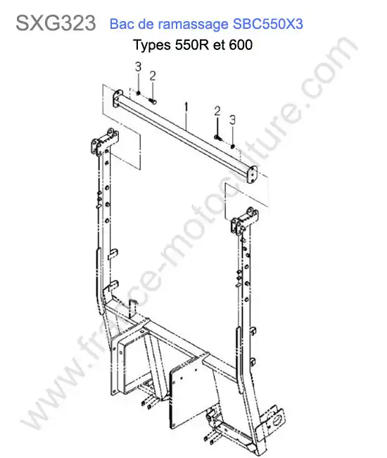 Sbc550x3-traverse chassis bac (600) ISEKI SXG323
