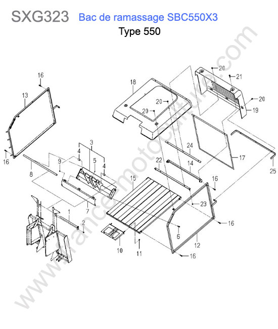 Sbc550x3-panier (550) ISEKI SXG323
