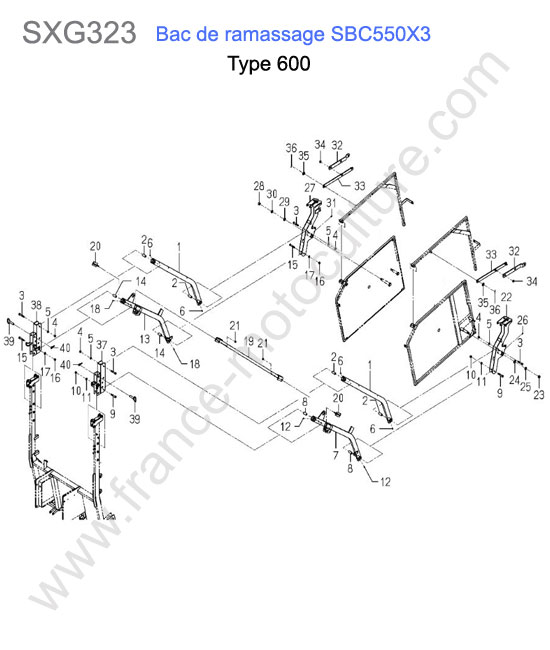 Sbc550x3-levage panier (600) ISEKI SXG323