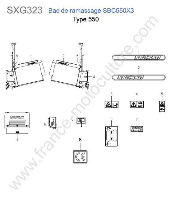 Sbc550x3-etiquettes (550) ISEKI SXG323