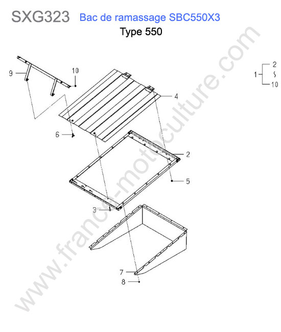 Sbc550x3-deflecteur (550) ISEKI SXG323