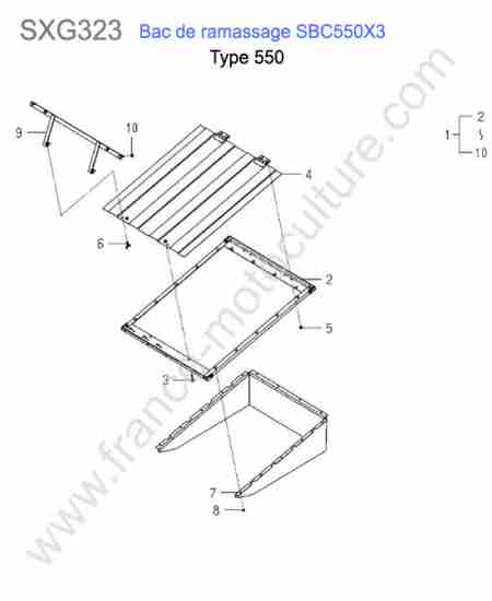 ISEKI - SXG323 : Sbc550x3-deflecteur (550)