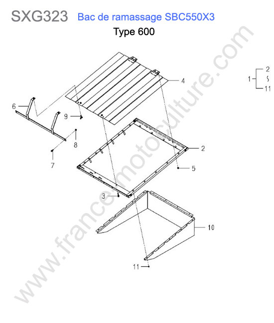 Sbc550x3-deflecteur (600) ISEKI SXG323
