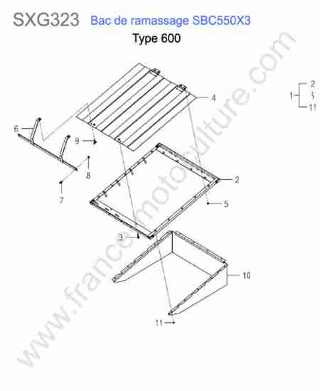 ISEKI - SXG323 : Sbc550x3-deflecteur (600)