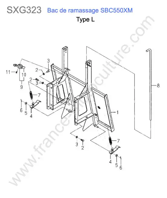Sbc550xm-chassis bac (type l) ISEKI SXG323