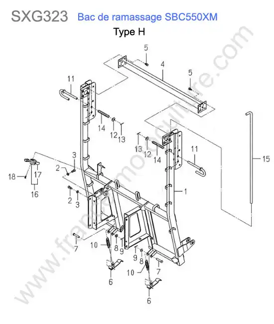 Sbc550xm-chassis bac (type h) ISEKI SXG323