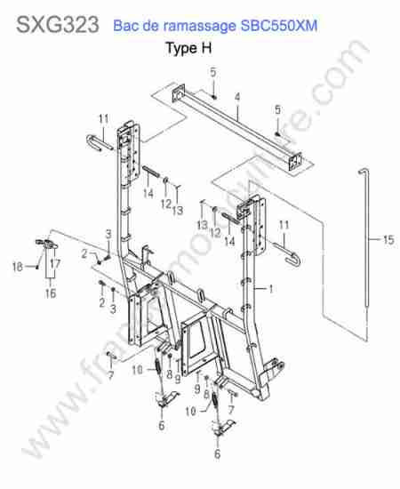 ISEKI - SXG323 : Sbc550xm-chassis bac (type h)