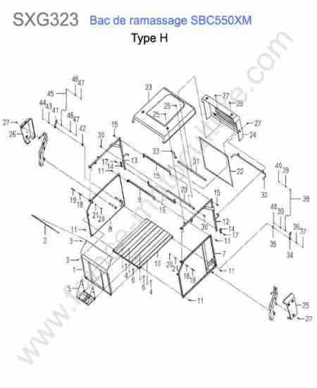 ISEKI - SXG323 : Sbc550xm-panier (type h)