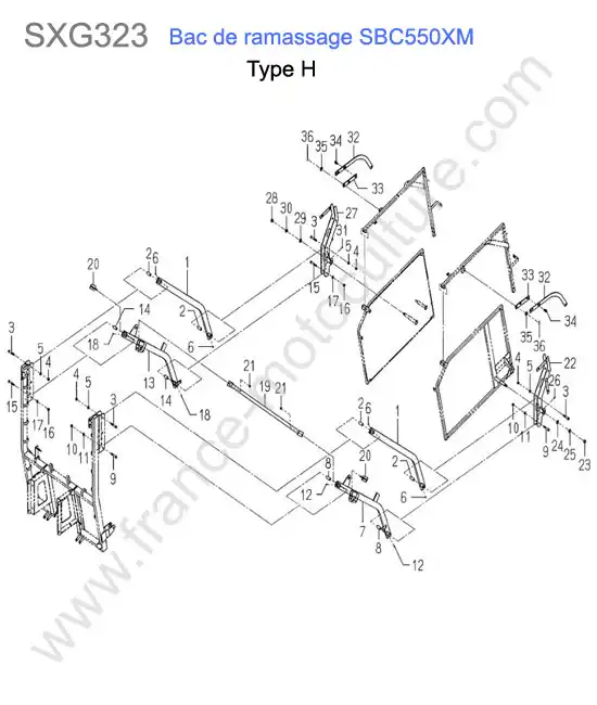 Sbc550xm-levage panier (type h) ISEKI SXG323