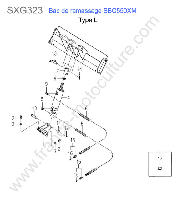 Sbc550xm-verin bennage (type l) ISEKI SXG323