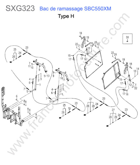 Sbc550xm-verin bennage (type h) ISEKI SXG323