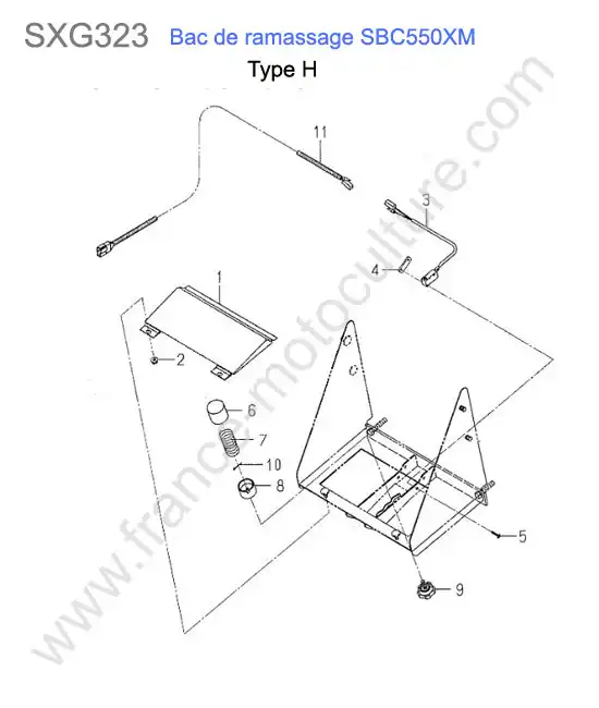Sbc550xm-electricite bac (type h) ISEKI SXG323