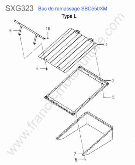 ISEKI - SXG323 : Sbc550xm-deflecteur bac (type l)