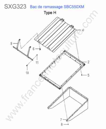 ISEKI - SXG323 : Sbc550xm-deflecteur bac (type h)
