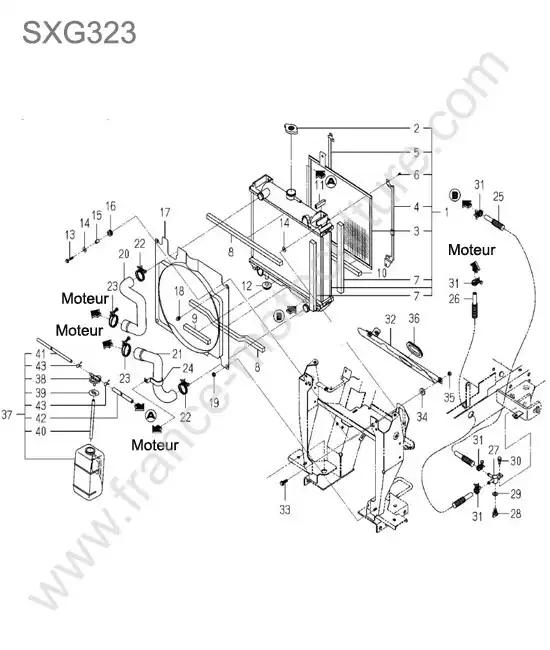 Radiateur ISEKI SXG323