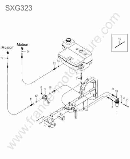 ISEKI - SXG323 : Circuit carburant