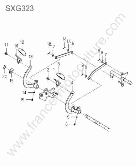 ISEKI - SXG323 : Pedale avancement