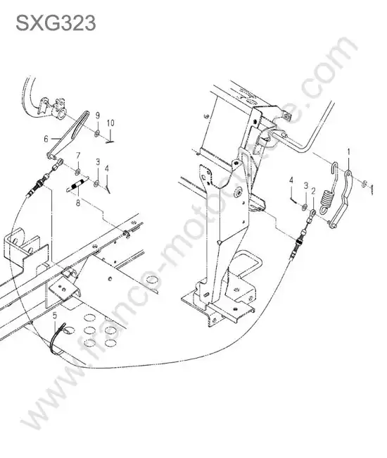 Verouillage pedale ISEKI SXG323