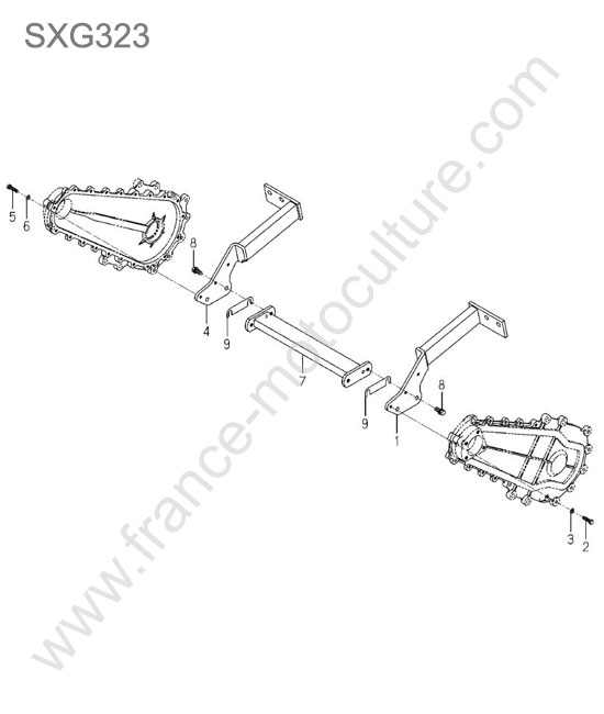 Support carter pont ISEKI SXG323