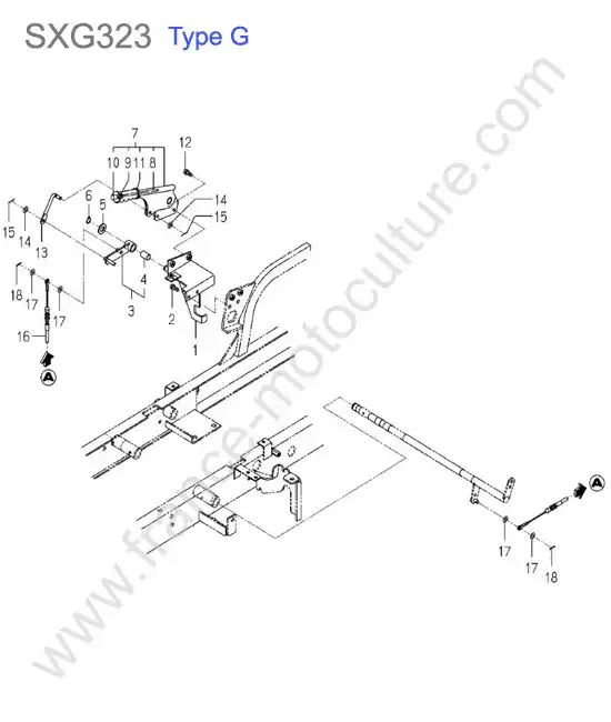 Frein main (type g) ISEKI SXG323