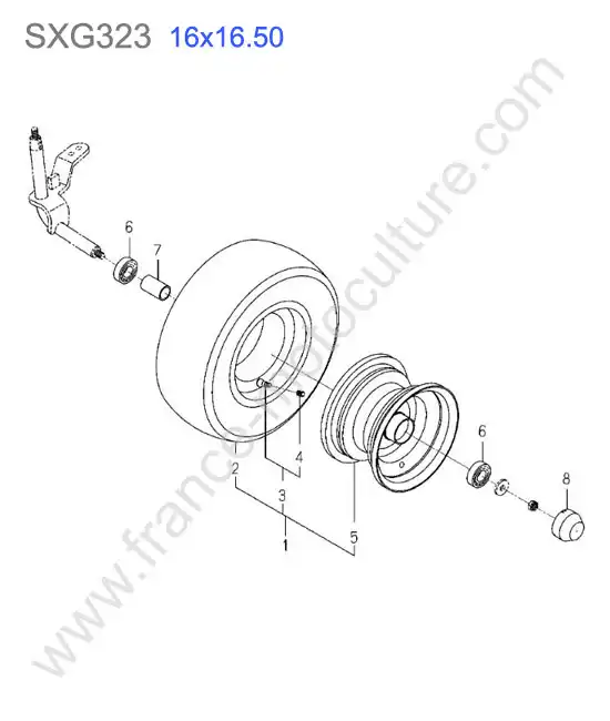 Roue avant ISEKI SXG323