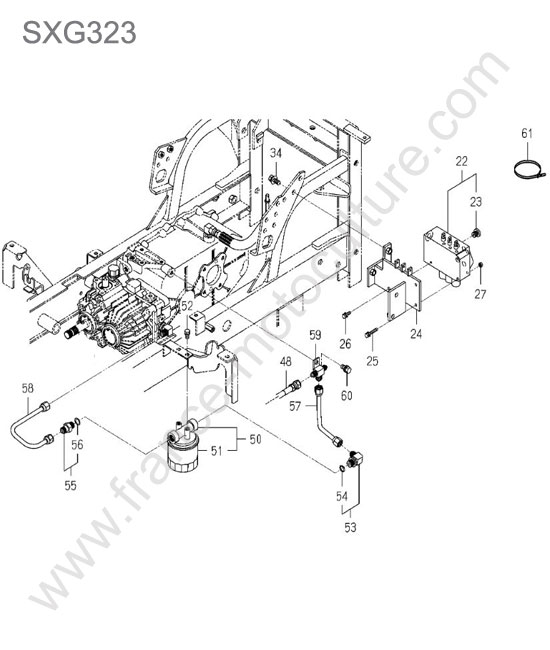 Filtre hydraulique ISEKI SXG323