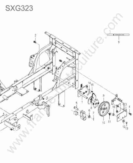 ISEKI - SXG323 : Reglage hauteur coupe