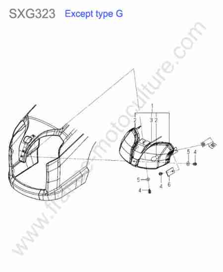 ISEKI - SXG323 : Phare (sauf type g)