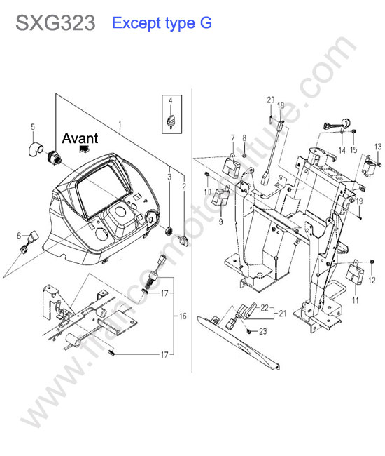 Relais / contacteurs (sauf type g) ISEKI SXG323