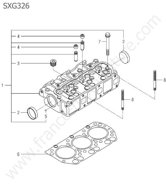 Culasse ISEKI SXG326