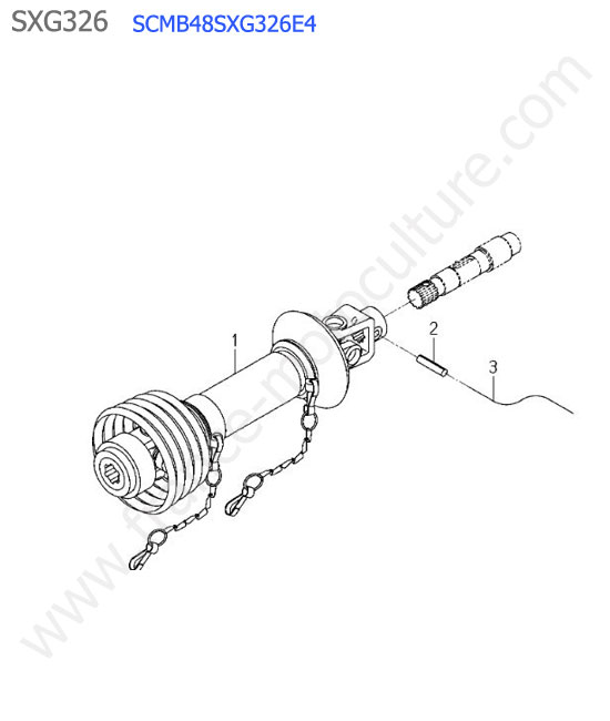 Scmb48 - cardan coupe ISEKI SXG326