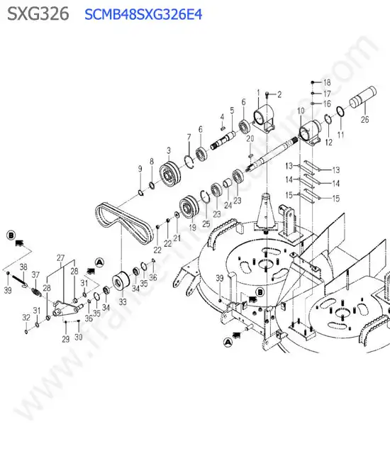 Scmb48 - poulie transmission ISEKI SXG326