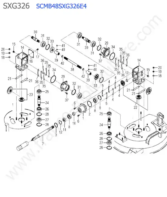 Scmb48 - renvoi angle ISEKI SXG326