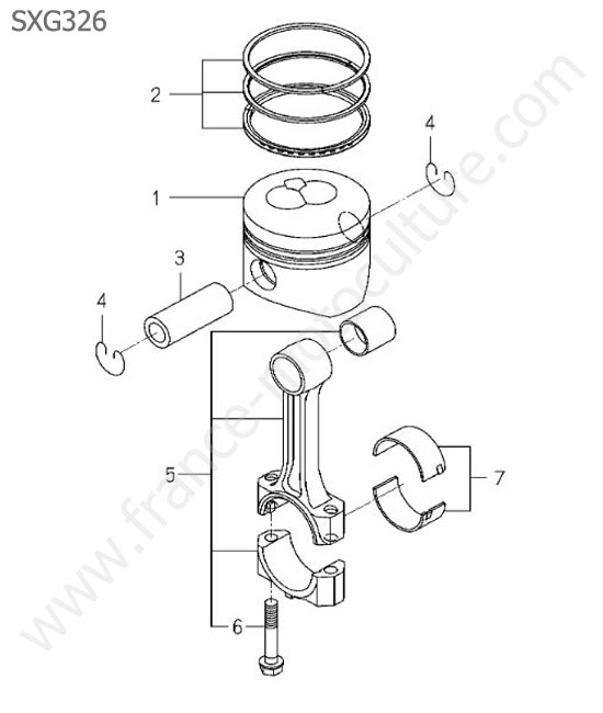 Piston / segments  ISEKI SXG326