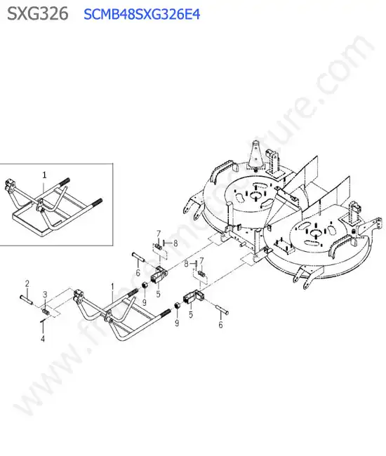 Scmb48 - fixations avant ISEKI SXG326