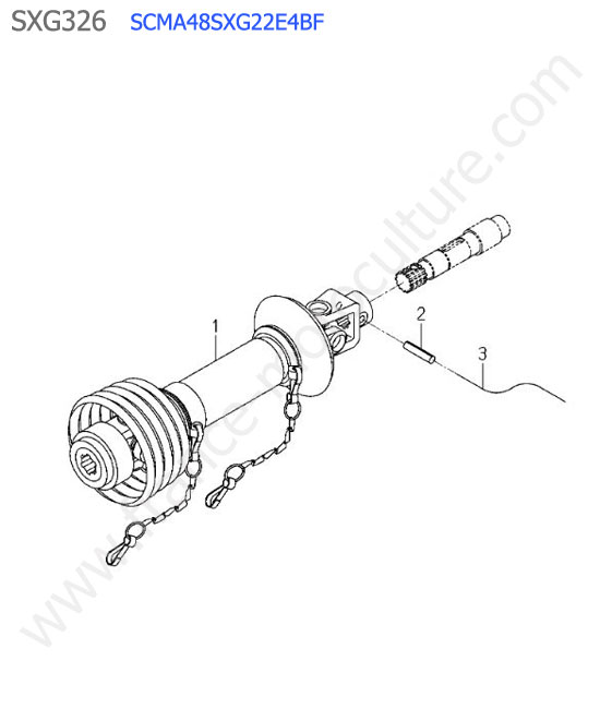 Scma48 - cardan coupe ISEKI SXG326
